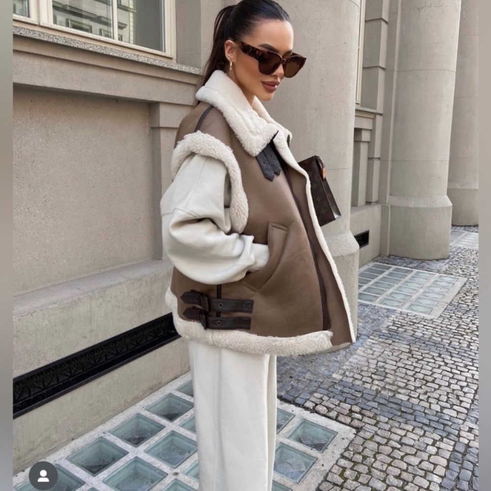 Zara COMBINATION FLEECE VEST - Picture 5 of 16